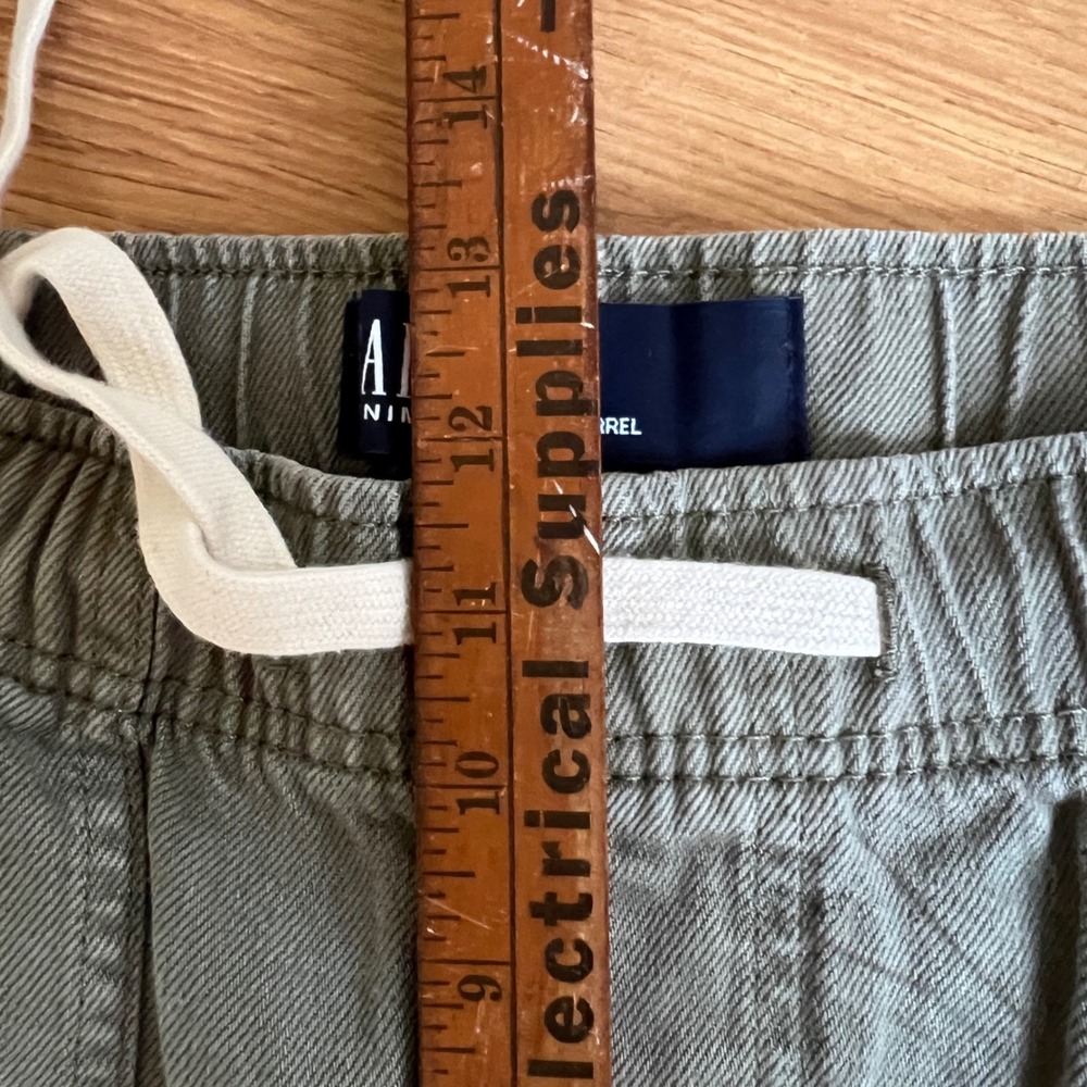 Gap Denim Pull-On Barrel Pants Womens Large Short Olive Green Utility Cool Girl - Picture 6 of 9